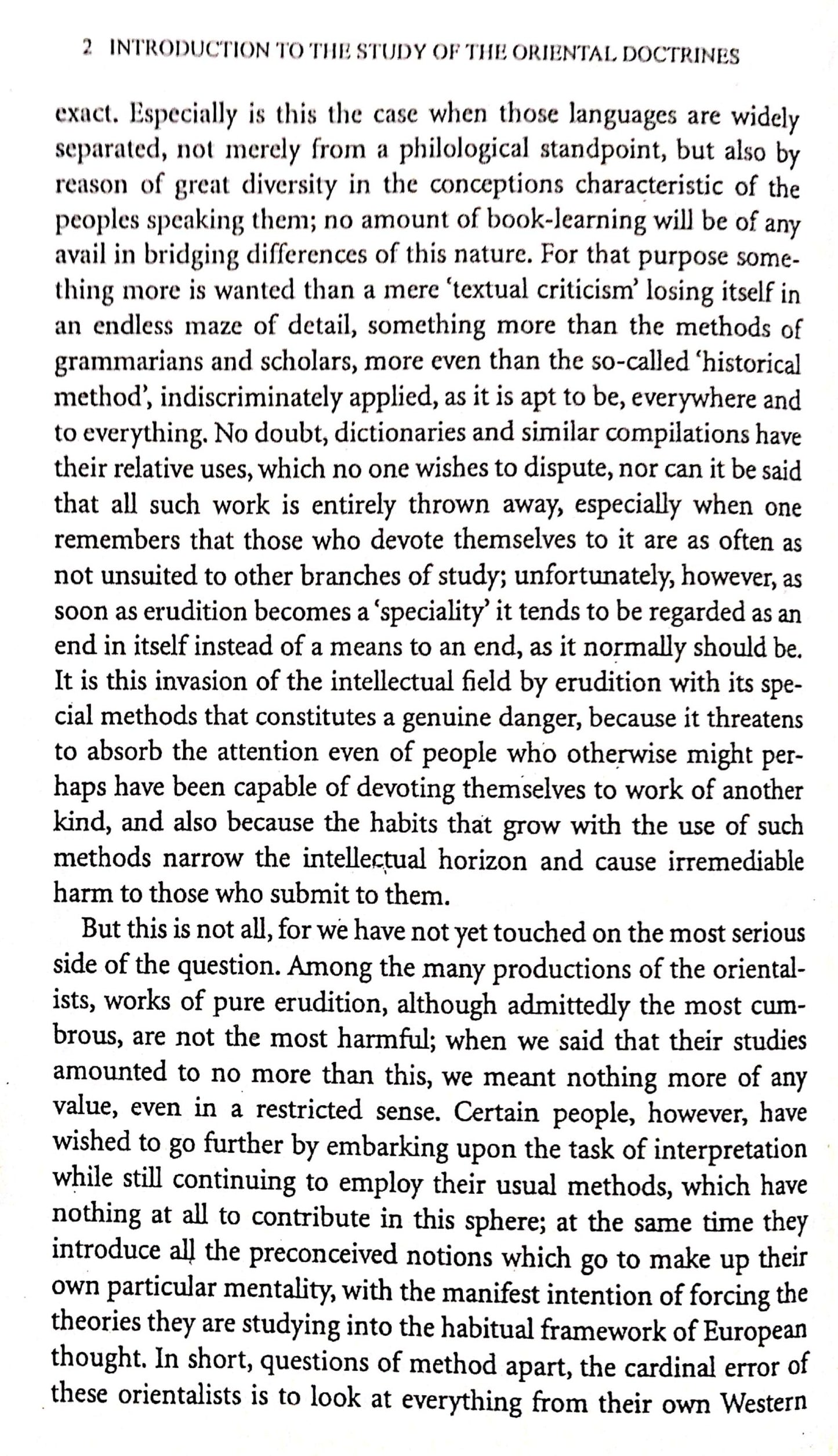 Introduction To The Study of The Oriental Doctrines