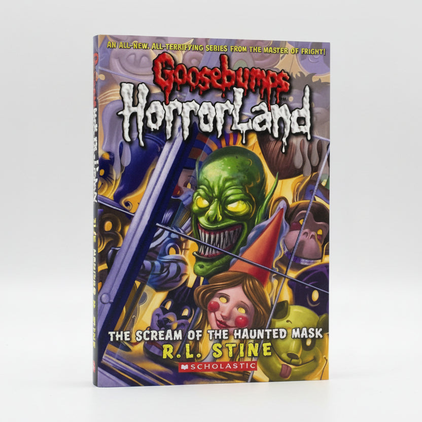 The Scream of the Haunted Mask by R. L. Stine – Goosebumps HorrorLand Paperback Cover | Kitab Markaz