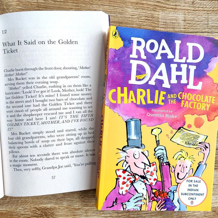 Charlie and the Chocolate Factory Paperback | Classic Children's Fantasy Book by Roald Dahl | Kitab Markaz
