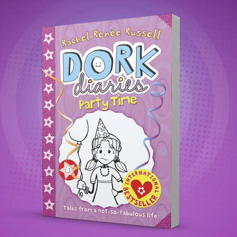 Dork Diaries: Party Time by Rachel Renée Russell – Paperback Cover | Kitab Markaz