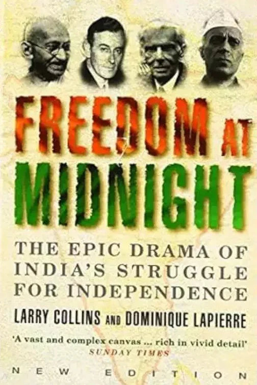Freedom at Midnight by Larry Collins and Dominique Lapierre – Book Cover