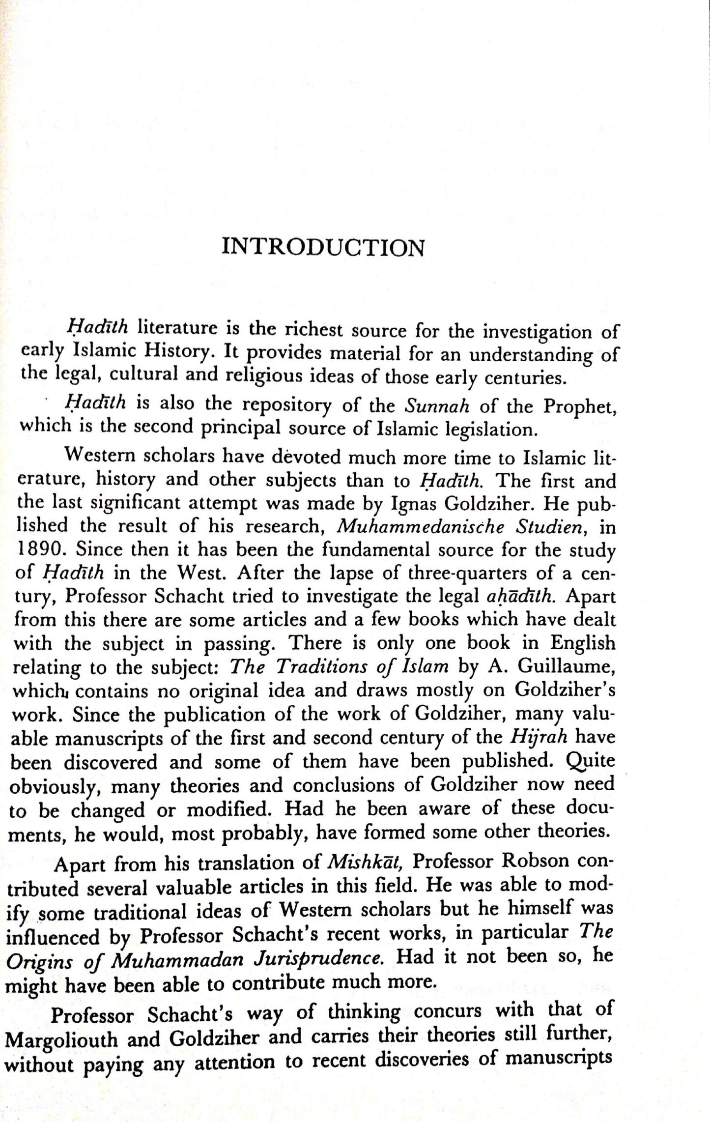 Studies In Early Hadith Literature