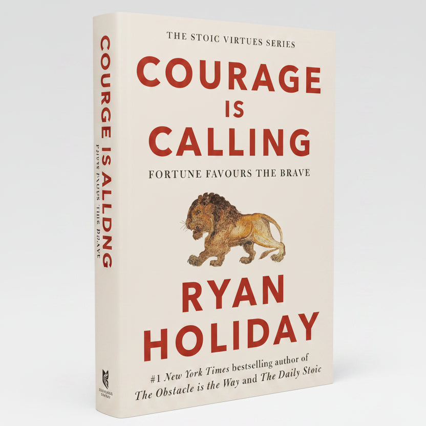 Courage Is Calling Fortune Favors the Brave by Ryan Holiday – Book Cover - KItab Markaz