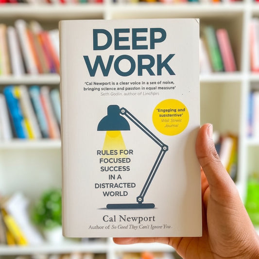 Deep Work by Cal Newport – Book Cover | Kitab Markaz