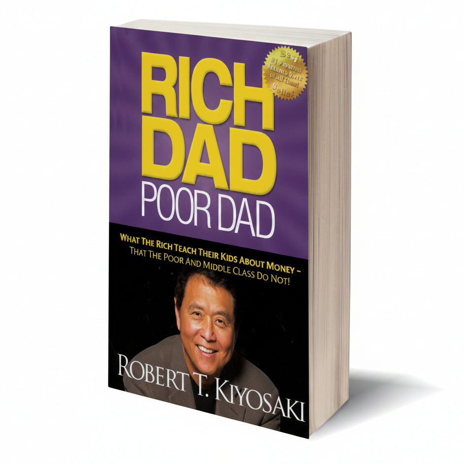Rich Dad Poor Dad by Robert Kiyosaki – Book Cover | Kitab Markaz