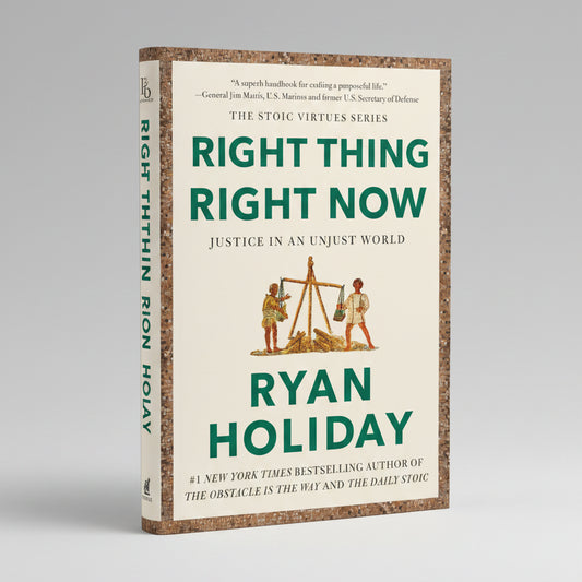 Right Thing, Right Now by Ryan Holiday – Book Cover | Kitab Markaz