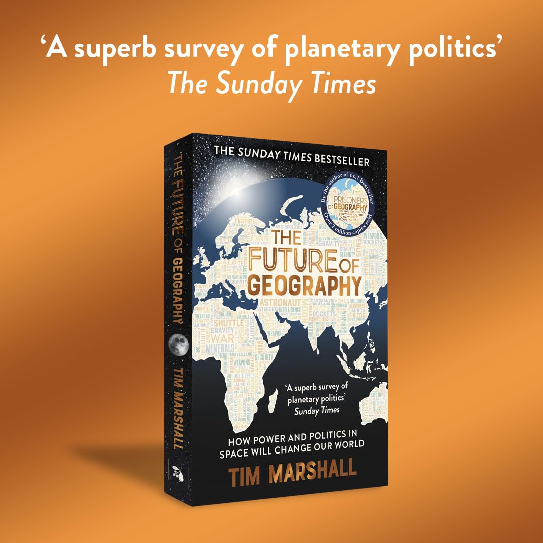 The Future of Geography by Tim Marshall – Book Cover | Kitab Markaz