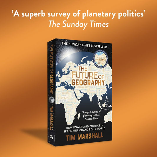 The Future of Geography by Tim Marshall – Book Cover | Kitab Markaz