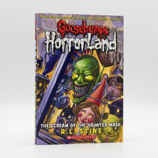 The Scream of the Haunted Mask by R. L. Stine – Goosebumps HorrorLand Paperback Cover | Kitab Markaz