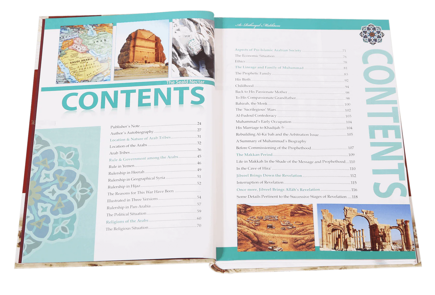 The Sealed Nectar premium 4-color print edition by Safiur Rahman Mubarakpuri - Book Contents Page 1