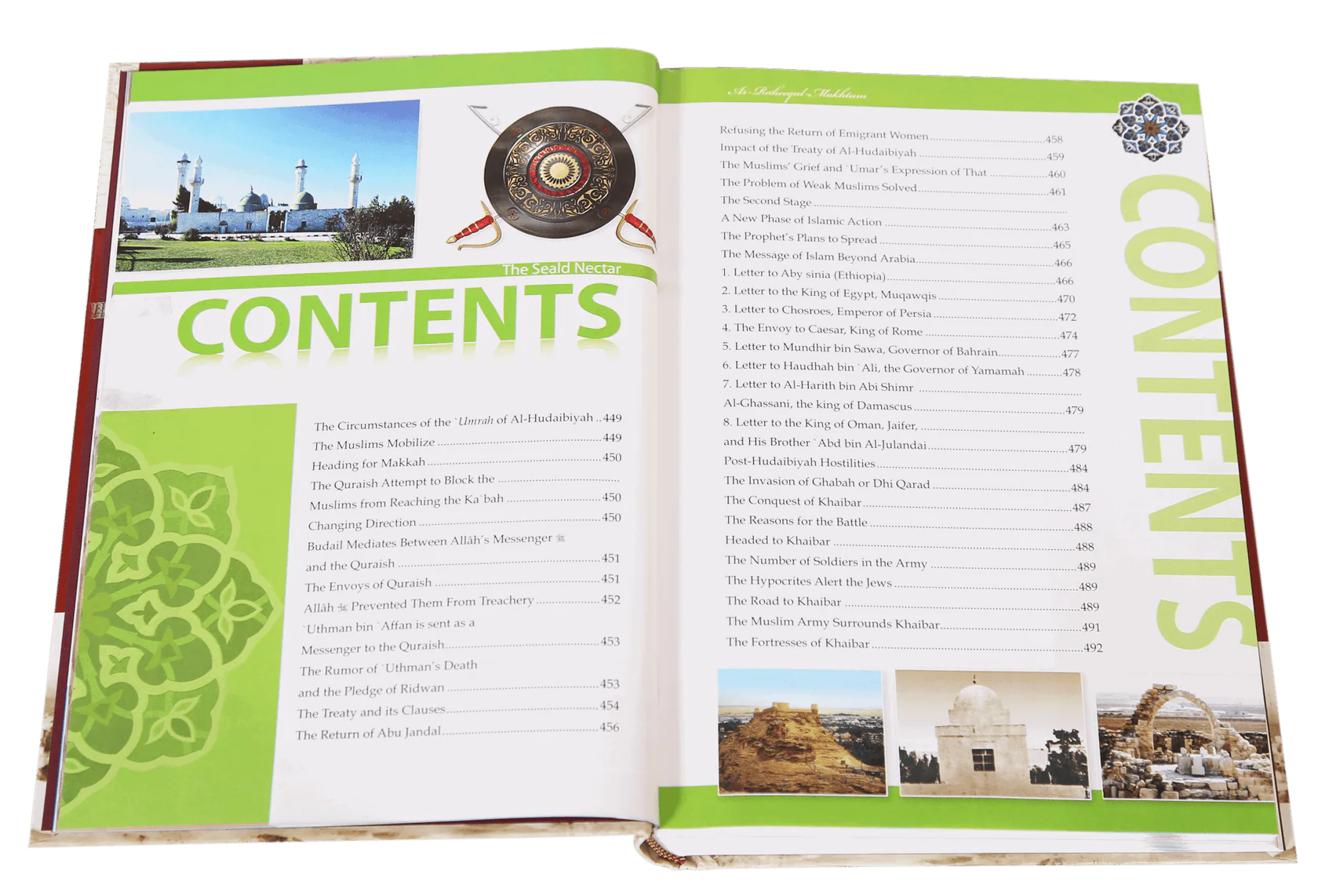 The Sealed Nectar premium 4-color print edition by Safiur Rahman Mubarakpuri - Book Contents Page 5